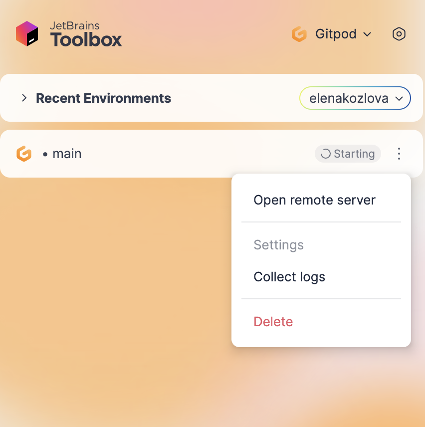 Context menu