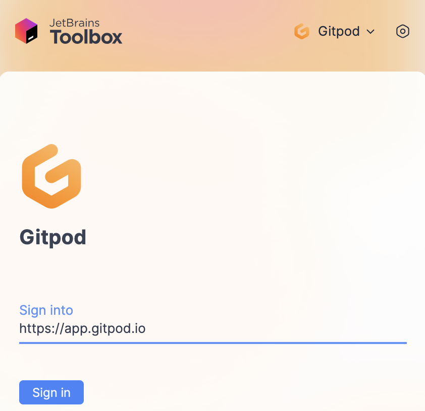 sign_in_gitpod