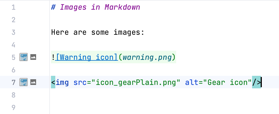 Images in Markdown