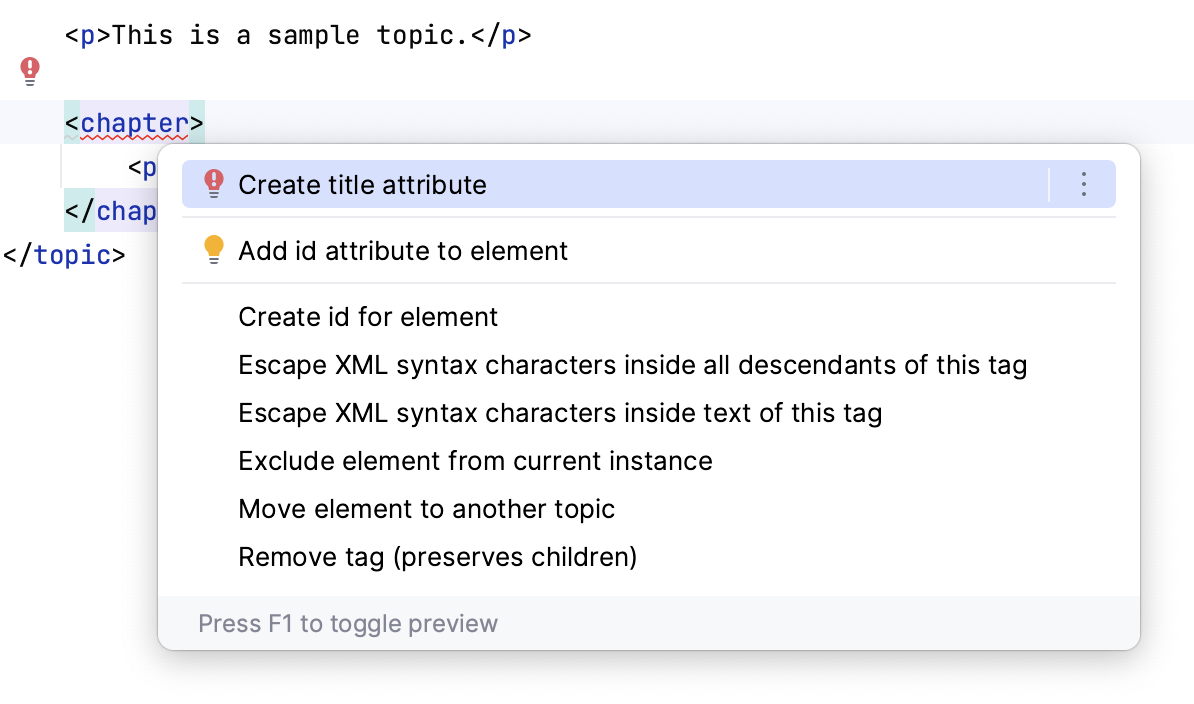 Show Context Actions