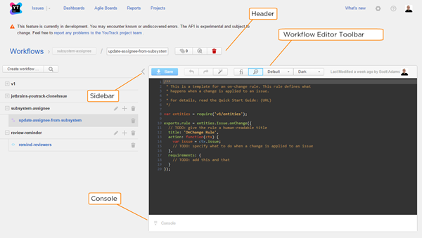 JS workflow editor