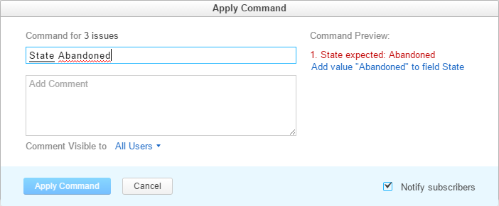 addValueInCommandDialog