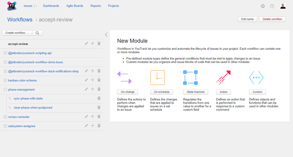 create workflow new module