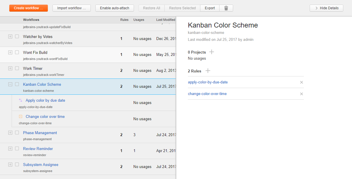 kanban color scheme