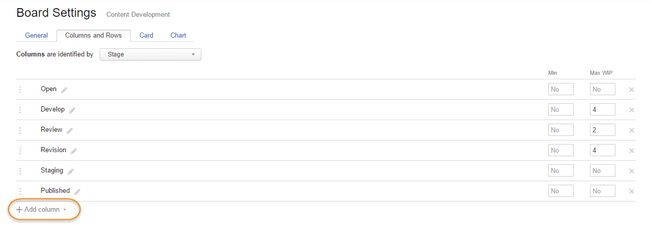 kanban tutorial columns