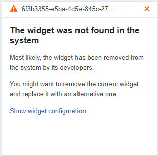 widget removed