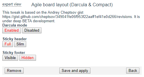 agile board layout tweak