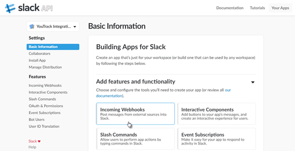 slack integration basic info