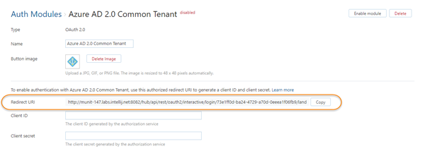 Azure auth common tenant redirect uri