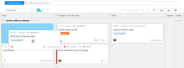 Manual sorting agile board Manual sorting agile board