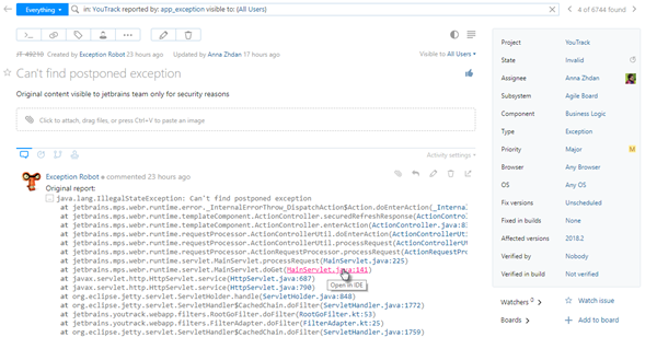 Java stack trace Java stack trace