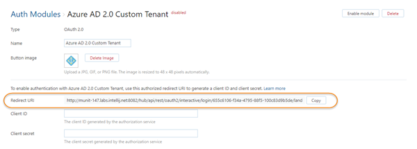 Azure auth custom tenant redirect uri