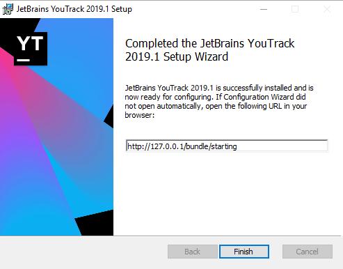 Install setup wizard complete