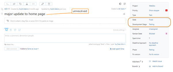 Multiple state field unresolved