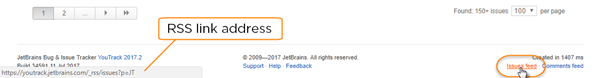 Rss issues feed