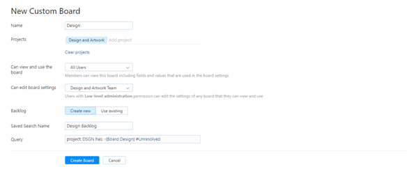 Assignee new board settings