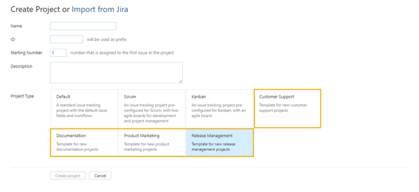 custom project templates