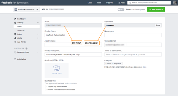 Facebook auth registration