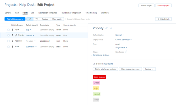 help desk basic fields