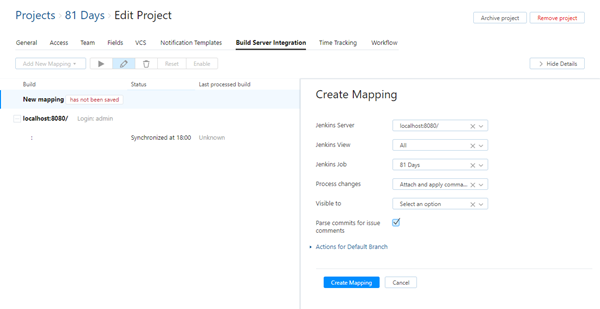new Jenkins mapping