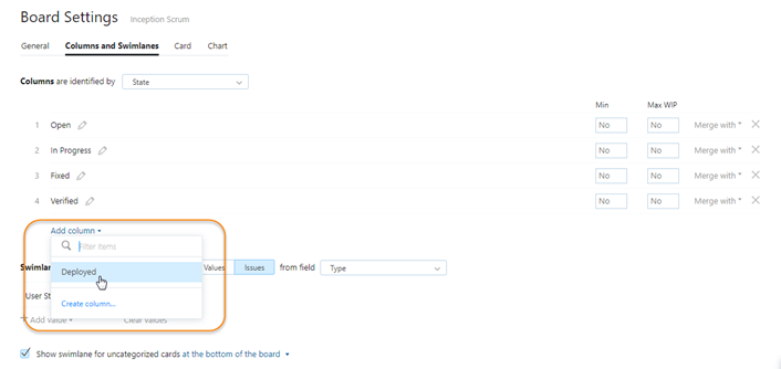 Scrum tutorial columns