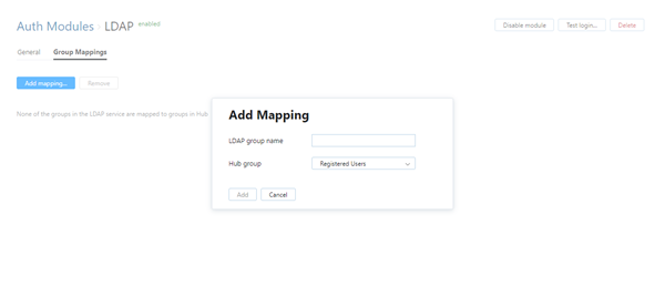 add LDAP group mapping