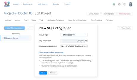new Bitbucket Server VCS integration