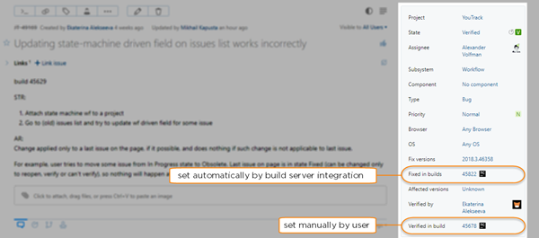 set values for build fields