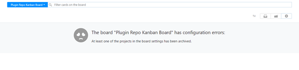 Agile board with configuration error.