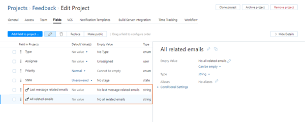 help desk workflow fields