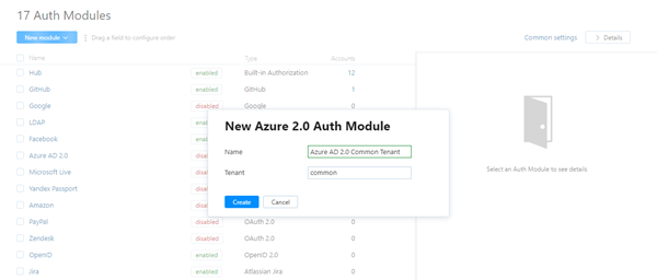 New azure auth common tenant