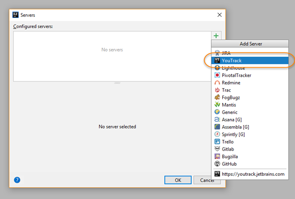 Youtrack integration add server