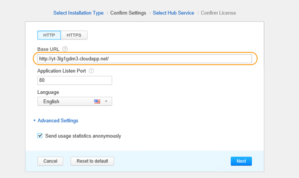 Azure change base URL Azure change base URL
