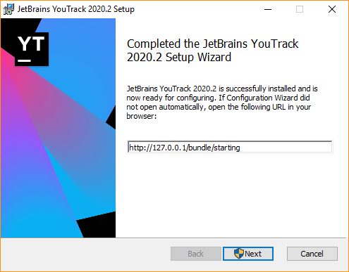 Install setup wizard complete