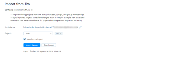Jira import finished