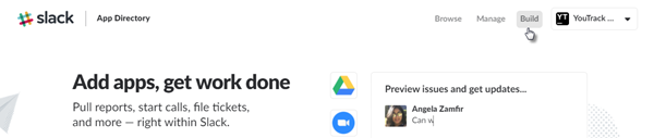 Slack integration build