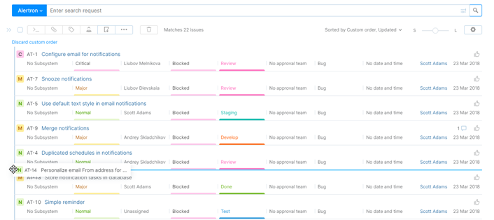 manually ordered lists