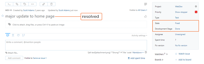 Multiple state field resolved