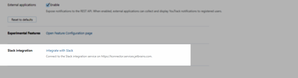 Youtrack app integrate with slack