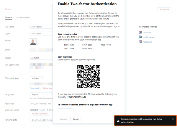 notification for user who does not have 2FA enabled notification for user who does not have 2FA enabled