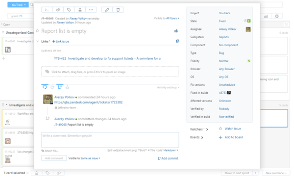 Activity stream agile board Activity stream agile board