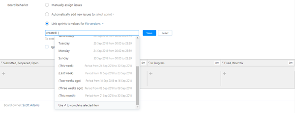 board behavior relative value in query board behavior relative value in query