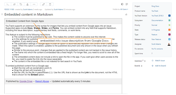 Embedded google content in markdown Embedded google content in markdown