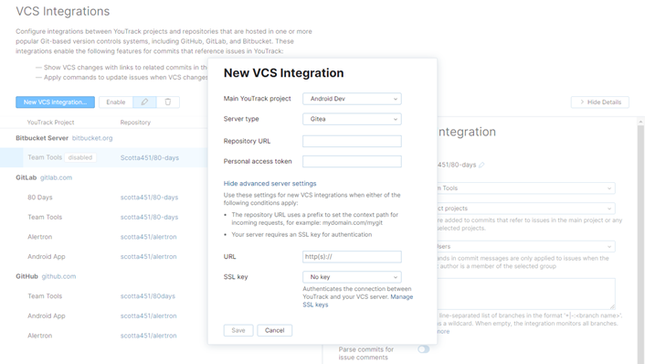 New VCS Integration Dialog