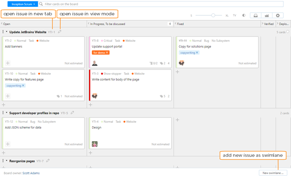 Issue as swimlane Issue as swimlane