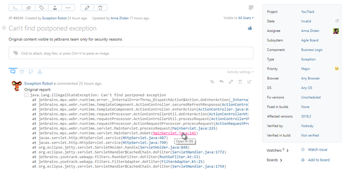 Java stack trace Java stack trace