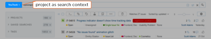 project as search context project as search context