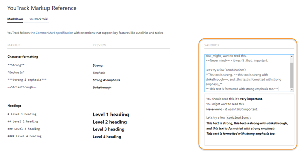 Youtrack markup reference markdown Youtrack markup reference markdown
