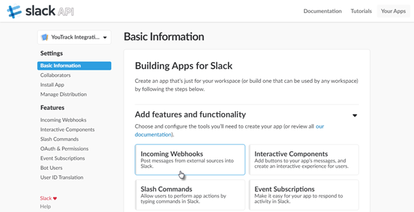 Slack integration basic info