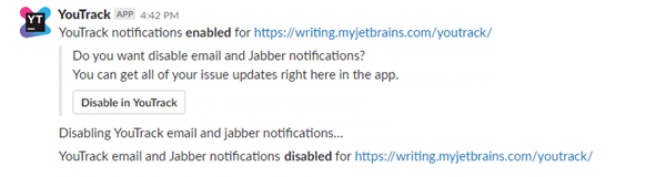 Youtrack app enable notifications